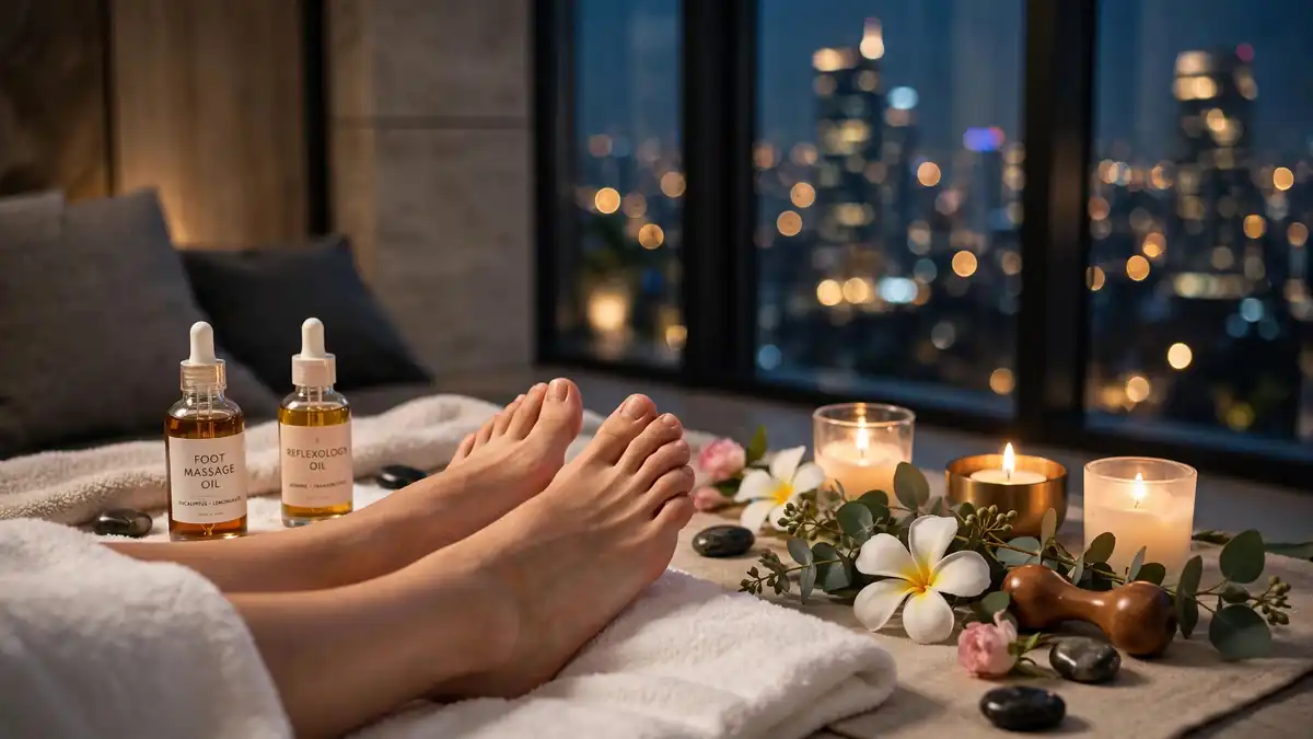Pijat refleksi profesional untuk relaksasi dan kenyamanan area kaki