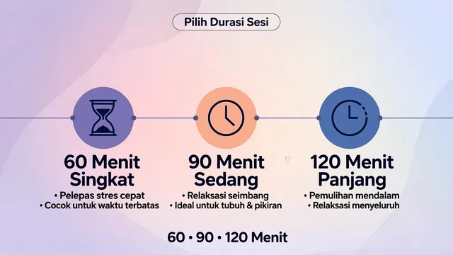 Tips memilih durasi pijat 60 90 120 menit berdasarkan jadwal harian dan aktivitas